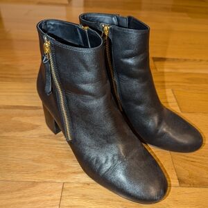 Cole Haan Black Ankle Boots with Chunky Heel